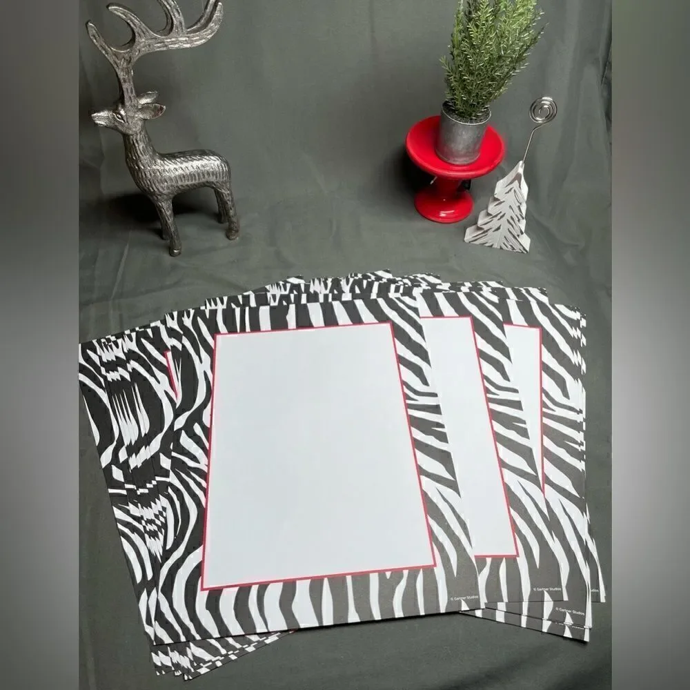 🔥❤️🔥44+ NEW! Zebra 2-Sided Stationery Gartner Coordinating Red Envelopes Set…